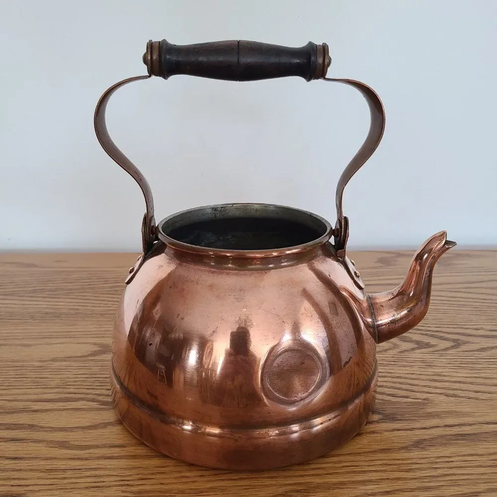 Vintage Douro B&M Copper Stovetop Tea Kettle Teapot No Lid Made in Portugal